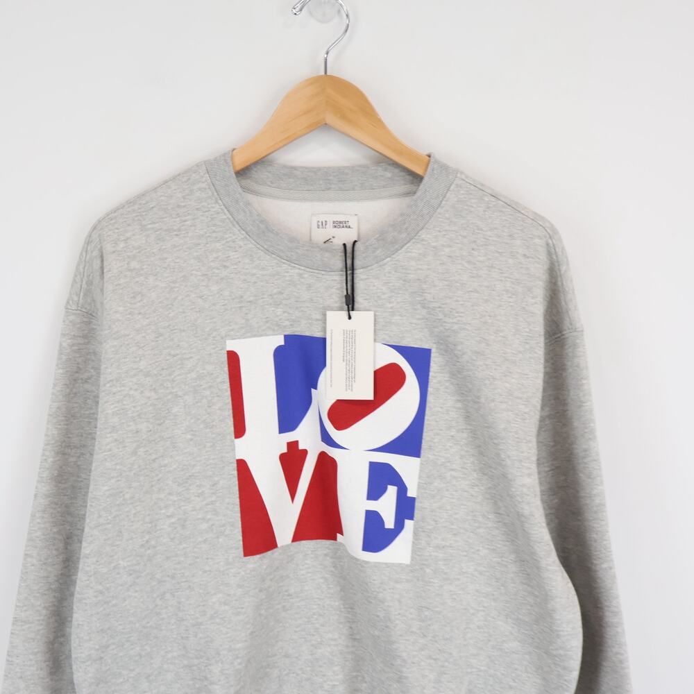 GAP x Robert Indiana Love Oversized Crewneck Sweatshirt Size Medium NWT - Picture 3 of 7